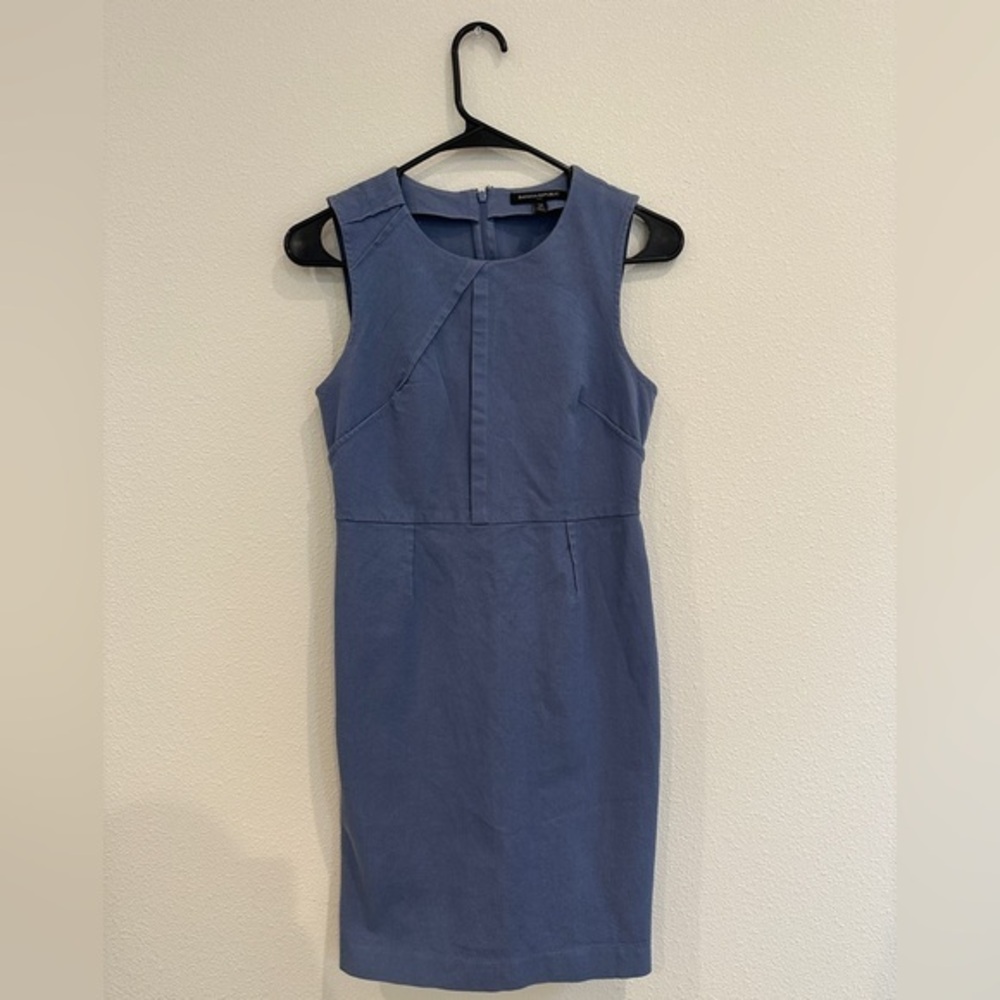 Banana Republic Chic Sleeveless Blue Midi Dress